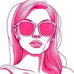 square-framed bubblegum-pink glasses image